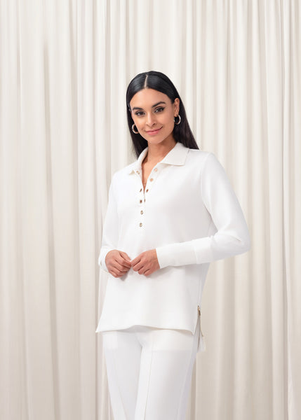Hadley V-Neck and Collar Top