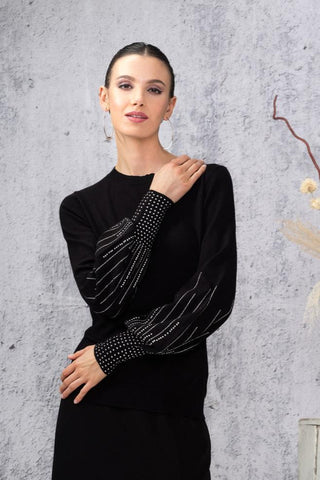 Audrey Embellished Sleeve Jumper