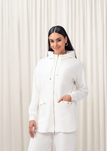 Harlow Hooded Longline Zip Top